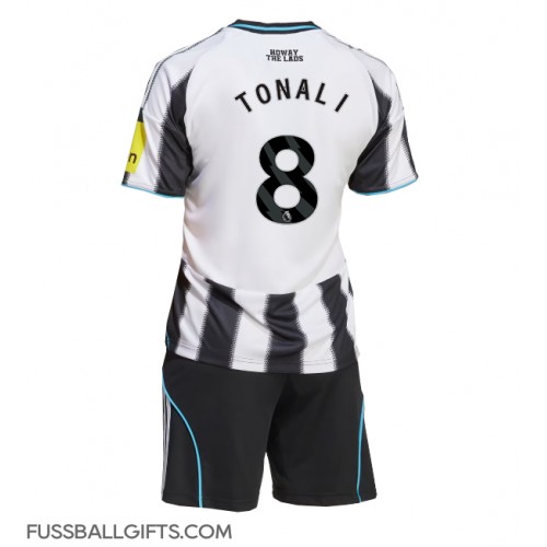 Newcastle United Sandro Tonali #8 Fußballbekleidung Heimtrikot Kinder 2025-26 Kurzarm (+ kurze hosen)